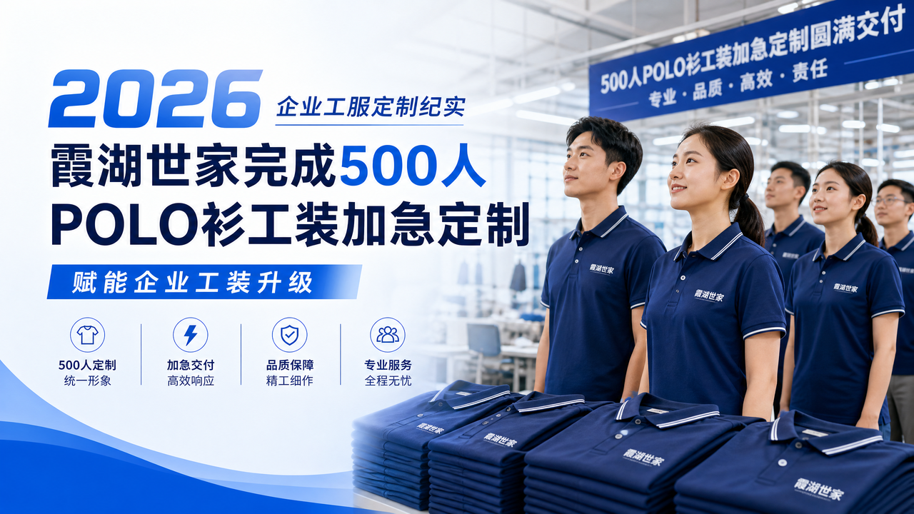 2026企业工服定制｜500人POLO衫工装加急定制案例，霞湖世家企业工服团购